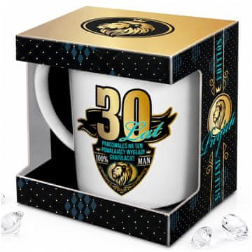 BG Velika skodelica za moškega za njegov 30. rojstni dan Royal Edition 480 ml