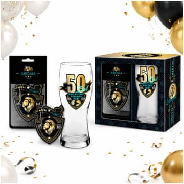 BG Darilni set za 50. rojstni dan - kozarec in dišava Royal Edition 500 ml