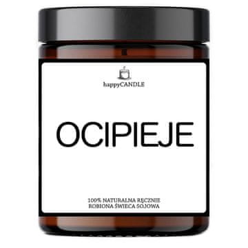 Dišeča sojina sveča "Ocipieje" 180 g, zabavno dekorativno darilo
