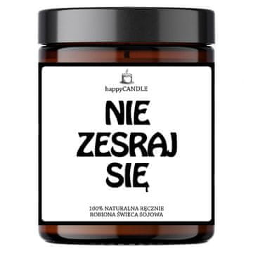 Dišeča sojina sveča "Ne seri" 180 g, zabavno darilo