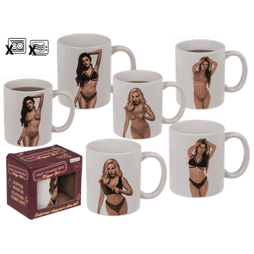 Out of The blue Čarobna erotična termoaktivna skodelica Stripper Girl Heat Change Mug 350 ml
