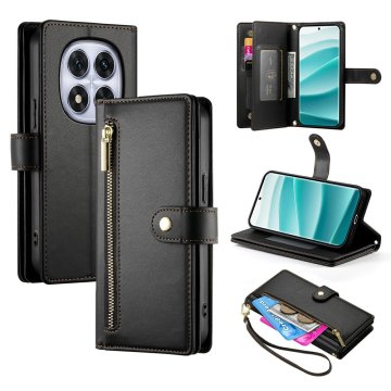 GS Ovitek za Xiaomi Redmi Note 15 Pro Plus 5G / Poco M8 Pro 5G, denarnica z zadrgo, črn