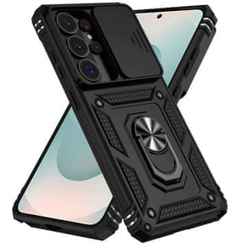 GS Oklepni ovitek za Samsung Galaxy S26 Ultra, CamShield Slide, črn
