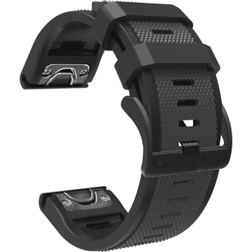 GS Silikonski pašček Quickfit 26 mm za Garmin, temno siv/črn