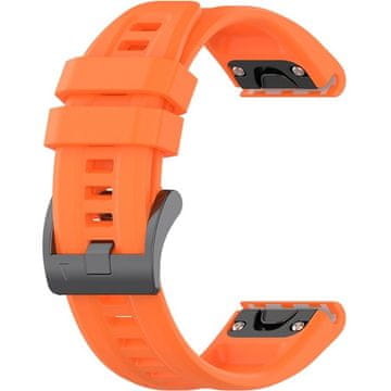 GS Silikonski pašček QuickFit 20 mm za Garmin Fenix 5S/6S/7S/8 43 mm, oranžen