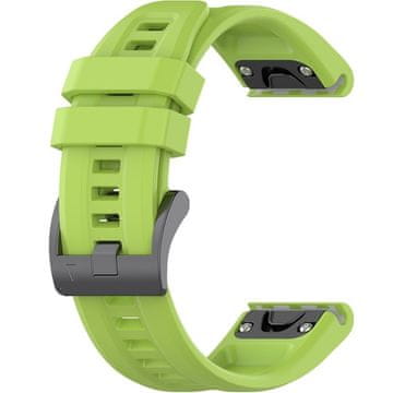 GS Silikonski pašček QuickFit 20 mm za Garmin Fenix 5S/6S/7S/8 43 mm, zelen