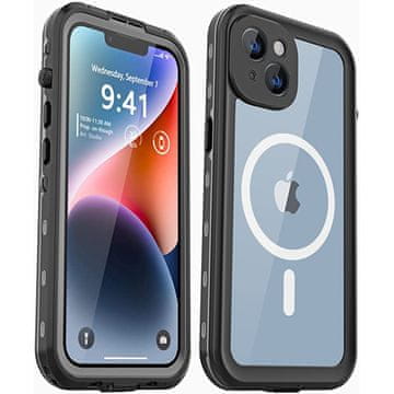 Vodoodporni ovitek za iPhone 14, , za MagSafe, črn