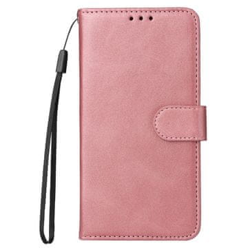 GS Usnjena denarnica s preklopom za Samsung Galaxy A34 5G, roza zlata