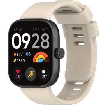 GS Silikonski pašček za Xiaomi Redmi Watch 4 / Xiaomi Smart Band 8 Pro / Xiaomi Smart Band 9 Pro, bež