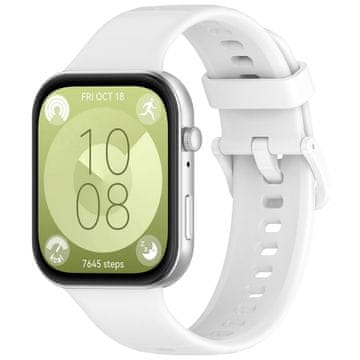 GS Silikonski pašček za Huawei Watch Fit 4 / 4 Pro / 3, bel