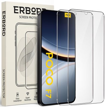 Overboard 2x kaljeno steklo za Xiaomi Poco F7, 9H trdo steklo, hitro
