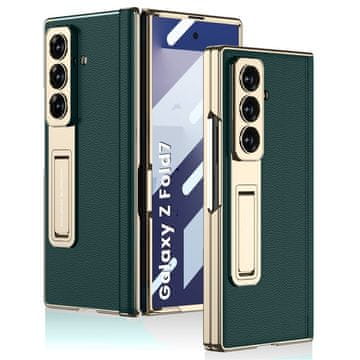 Overboard Ovitek GKK za Samsung Galaxy Z Fold7 5G s steklom in stojalom - zelen