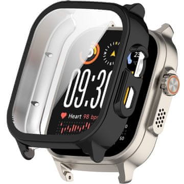GS Ovitek 2 v 1 s silikonsko zaščito za zaslon za Realme Watch 5, črn