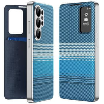 GS Ovitek za Samsung Galaxy S26 Ultra, okno za pregled reže za kartico, moder