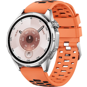 GS Univerzalni silikonski pašček 22 mm, oranžen/črn