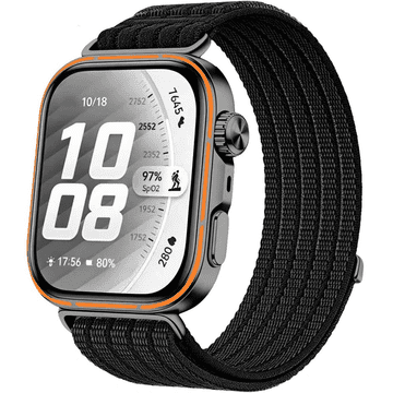 GS Najlonski pašček za Huawei Watch Fit 5 Pro / 5 / 4 Pro / 4 / 3, črne barve