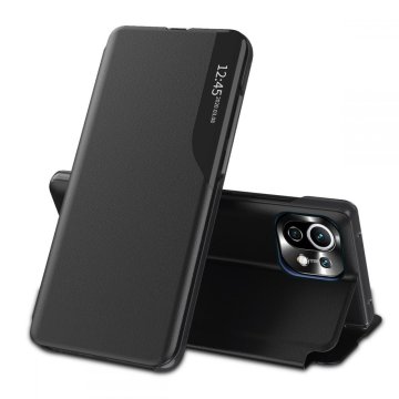 GS Ovitek s preklopom za Xiaomi Mi 11 Lite / Mi 11 Lite 5G / 11 Lite 5G NE, Smart View, črn