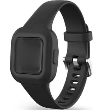 GS Silikonski trak za Garmin Vivofit Jr 3, črn