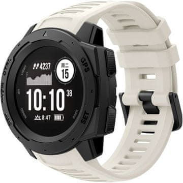 GS Silikonski pašček za Garmin Instinct / Instinct 2, bel