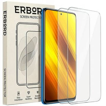 Overboard 2x kaljeno steklo za Poco X3 NFC / X3 Pro, 9H trdo steklo, hitro