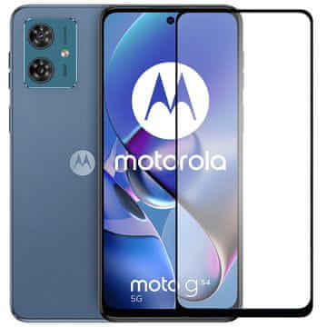 GS Kaljeno steklo za Motorola Moto G54 5G, s črnim okvirjem