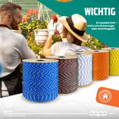 30m POLYPROPYLENSEIL 2mm WEIß Polypropylene Seil Tauwerk PP Flechtleine Textilseil geflochten