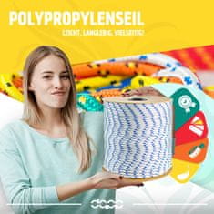 30m POLYPROPYLENSEIL 2mm WEIß Polypropylene Seil Tauwerk PP Flechtleine Textilseil geflochten