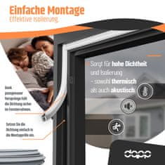 DQ-PP Stahlzargendichtung - Weiß - 1 Meter - TPE Gummi - KA-2 - Dichtungshöhe 16,5 mm Dichtungsbreite 13,8 mm - Türdichtung Türgummi für Stahlzarge Außentüren Wohnungstür