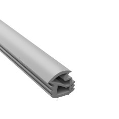 DQ-PP Stahlzargendichtung - Grau - 1 Meter - TPE Gummi - KA-88 - Dichtungshöhe 16,3 mm Dichtungsbreite 16 mm - Türdichtung Türgummi für Stahlzarge Außentüren Wohnungstür