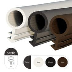 DQ-PP SCHLAUCHDICHTUNG - weiss - 100 Meter - TPE Gummi - STD-03 - Schlauchdurchmesser: 8 mm - Nutbreite: 3 mm - Zimmertürdichtung Gummidichtug Zargendichtung Dichtprofil