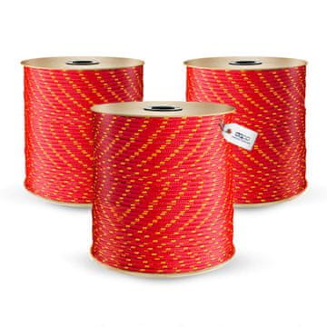 200m POLYPROPYLENSEIL 10mm ROT Traglast bis 1240 kg Flechtleine Textilseil Leine Schnur Rope Kunststoffseil Polyseil geflochten