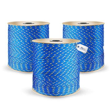 30m POLYPROPYLENSEIL 3mm BLAU Traglast bis 123 kg Flechtleine Textilseil Leine Schnur Rope Kunststoffseil Polyseil geflochten