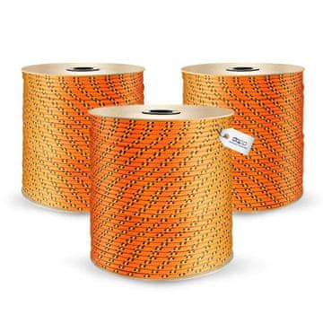 50m POLYPROPYLENSEIL 14mm ORANŽNA Traglast bis 1640 kg Flechtleine Textilseil Leine Schnur Rope Kunststoffseil Polyseil geflochten