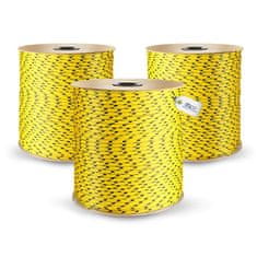 30m POLYPROPYLENSEIL 8mm GELB Traglast bis 750 kg Flechtleine Textilseil Leine Schnur Rope Kunststoffseil Polyseil geflochten