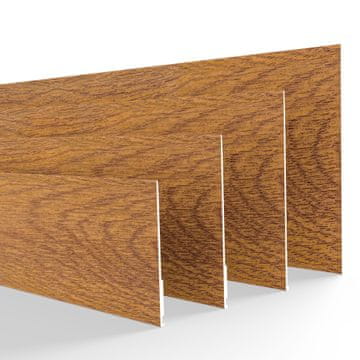 DQ-PP FENSTERLEISTE - 3m Länge - 50mm Breite - 1.5mm Stärke - Eiche Gold - Flachleisten Kunststoffleisten Profileleisten Abschlussleisten