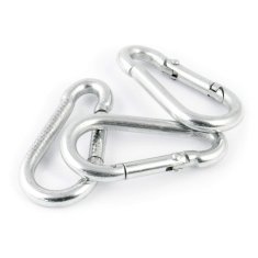 5 Stück Karabiner Haken 4mm feuerwehr Karabiner Haken | Stahl C15, pocinkana izvedba DIN 5299 C | Seilzubehör Zubehör Seil Drahtseil Zubehörteile | DQ-PP