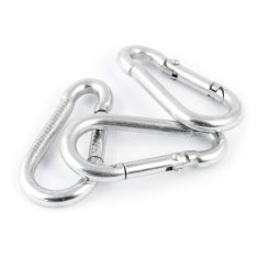 5 Stück Karabiner Haken 5mm feuerwehr Karabiner Haken | Stahl C15, pocinkana izvedba DIN 5299 C | Seilzubehör Zubehör Seil Drahtseil Zubehörteile | DQ-PP