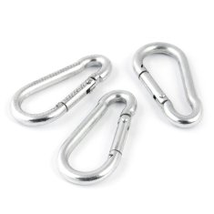 5 Stück Karabiner Haken 4mm feuerwehr Karabiner Haken | Stahl C15, pocinkana izvedba DIN 5299 C | Seilzubehör Zubehör Seil Drahtseil Zubehörteile | DQ-PP