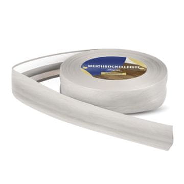 DQ-PP WEICHSOCKELLEISTE | 5m | birke | 32x23mm | PVC | selbstklebend | Knickwinkel Fussleisten Gummileiste Sockelleiste Winkelprofil Abschlussleiste Bodenleiste
