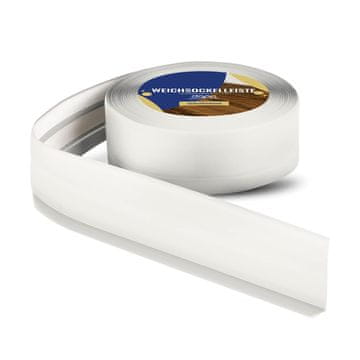 DQ-PP WEICHSOCKELLEISTE | 20m | grau | 50x15 mm | PVC | selbstklebend | Knickwinkel Fussleisten Gummileiste Sockelleiste Winkelprofil Abschlussleiste Bodenleiste