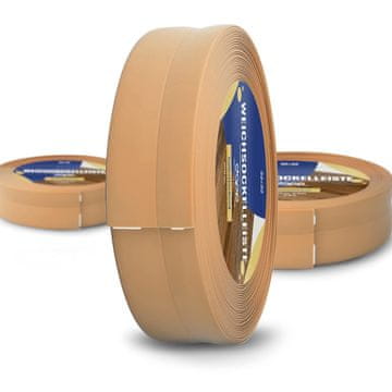DQ-PP WEICHSOCKELLEISTE | 25m | honig | 32x23mm | PVC | selbstklebend | Knickwinkel Fussleisten Gummileiste Sockelleiste Winkelprofil Abschlussleiste Bodenleiste