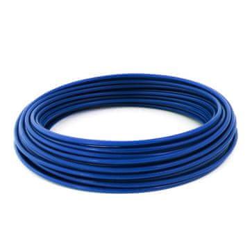 15m DRAHTSEIL v PVC 3/6mm BLAU verzinkt Stahlseil Seil Draht Stahl