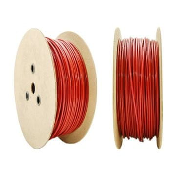 200m DRAHTSEIL v PVC 2/4mm ROT verzinkt Stahlseil Seil Draht Stahl