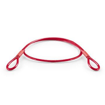 DQ-PP Stahlseil ummantelt mit Ösen | Dolžina: 1,25 m / 125 cm | Premer: 3 mm / 6 mm | Barva: Gniloba | Stahlkabel mit Schlaufen Schlaufseil | Diebstahlsicherung für Gartenmöbel, Fahrrad