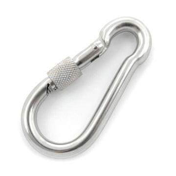 Karabinerhaken 5 mm s Sicherung 20 Stk. Edelstahl Karabiner Edelstahl V4A Drahtseil