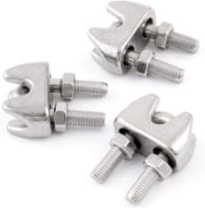 x SEILKLEMME BÜGEFORM EDELSTAHL 3mm Drahtseil Klemmen VA Klemme Niro Nirosta V4Aklemme Stahlseil Seil Stahl Drahtseil Klemmen VA Klemme Niro Nirosta V4A