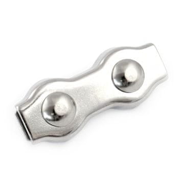 5 x SEILKLEMME DUPLEX EDELSTAHL 2mm Drahtseil Klemmen VA Klemme Niro Nirosta V4Aklemme Stahlseil Seil Draht Stahl Drahtseil Klemmen VA Klemme Niro Nirosta V4A