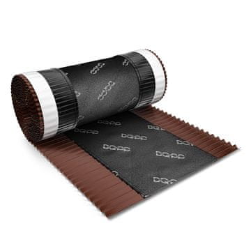 DQ-PP PRVI TRAK | Dolžina 5m | vRoll | Breite 320mm | Braun RAL 8017 | Aluminij PP Vlies | Selbstklebend | Roof Dachfirst Firstrolle First Rollfirst Band | Grat Gratrolle Gratband Firstabdeckung