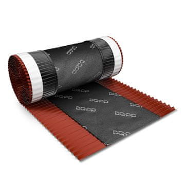 DQ-PP PRVI TRAK | Dolžina 5m | vRoll | Breite 320mm | Kazanierot RAL 8012 | Aluminij PP plast | Selbstklebend | Roof Dachfirst Firstrolle First Rollfirst Band | Grat Gratrolle Gratband Firstabdeckung