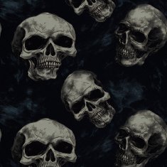 ZUNANJI DEKORATIVNE TKANINE OXFORD - motiv lobanj I DX4385